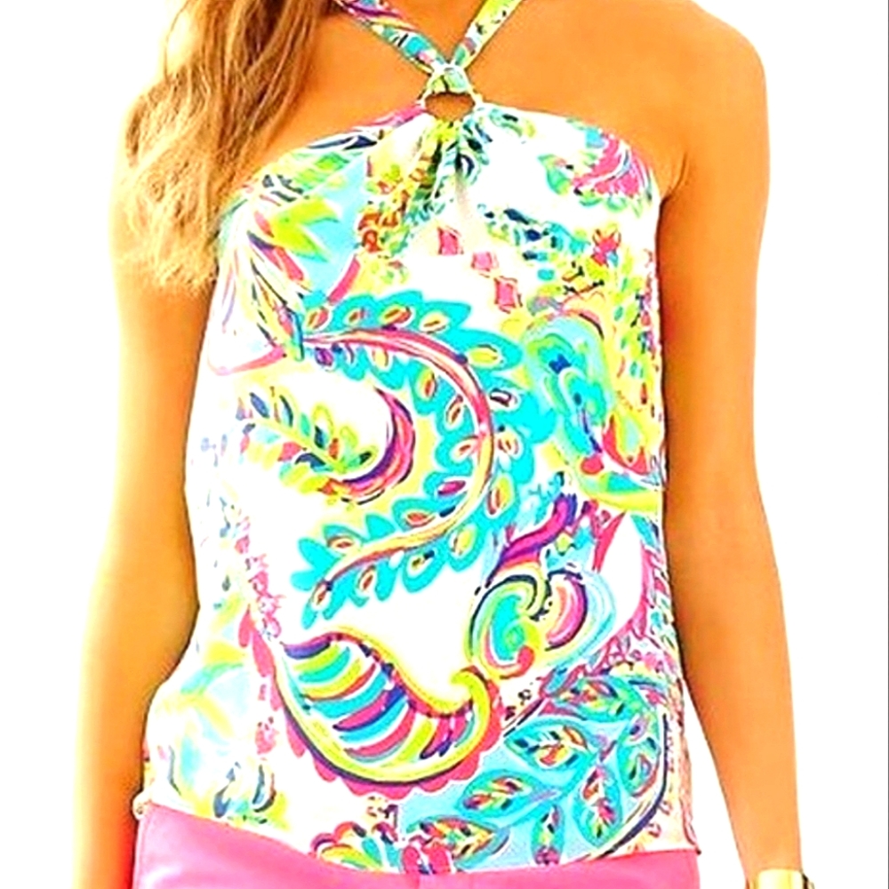 Lilly Pulitzer Cassandra Silk Top